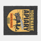 NAMEハニーパーソナライズされたビー養蜂場 フリースブランケット (正面(横))