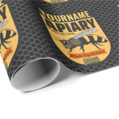 NAMEハニーパーソナライズされたビー養蜂場 ラッピングペーパー (ロールコーナー)