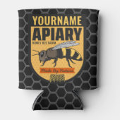 NAMEハニーパーソナライズされたビー養蜂場 缶クーラー (正面)