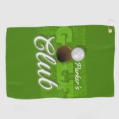 NAMEパーソナライズされたゴルファーGreen Golf Courseクラブ ゴルフタオル (横)