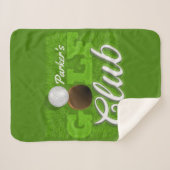 NAMEパーソナライズされたゴルファーGreen Golf Courseクラブ シェルパブランケット (正面(横))