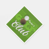 NAMEパーソナライズされたゴルファーGreen Golf Courseクラブ スタンダードランチョンナプキン (角)