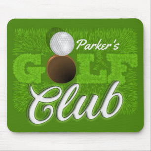 NAMEパーソナライズされたゴルファーGreen Golf Courseクラブ マウスパッド