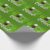 NAMEパーソナライズされたゴルファーGreen Golf Courseクラブ ラッピングペーパー (角)