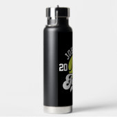 NAMEパーソナライズされたテニス選手ラケットボールコート ウォーターボトル (右面)