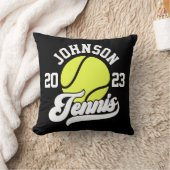 NAMEパーソナライズされたテニス選手ラケットボールコート クッション (ブランケット)