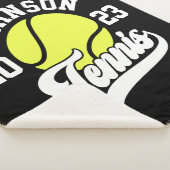 NAMEパーソナライズされたテニス選手ラケットボールコート シェルパブランケット (3/4)