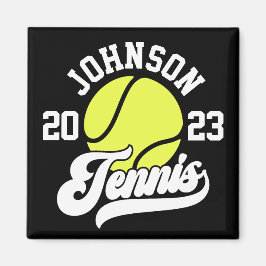 NAMEパーソナライズされたテニス選手ラケットボールコート マグネット