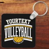 NAMEパーソナライズされたバレーボール選手スクールチーム キーホルダー (裏面)