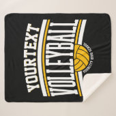 NAMEパーソナライズされたバレーボール選手スクールチーム シェルパブランケット (正面(横))