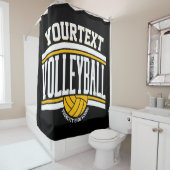 NAMEパーソナライズされたバレーボール選手スクールチーム シャワーカーテン (インサイチュ)