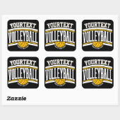 NAMEパーソナライズされたバレーボール選手スクールチーム スクエアシール (シート)