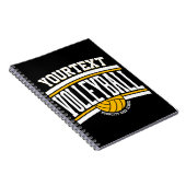 NAMEパーソナライズされたバレーボール選手スクールチーム ノートブック (右側)