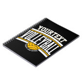 NAMEパーソナライズされたバレーボール選手スクールチーム ノートブック (左側)