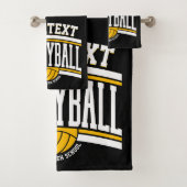 NAMEパーソナライズされたバレーボール選手スクールチーム バスタオルセット (インサイチュ)