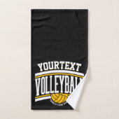 NAMEパーソナライズされたバレーボール選手スクールチーム バスタオルセット (ハンドタオル)