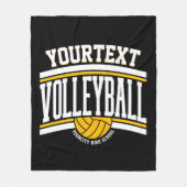 NAMEパーソナライズされたバレーボール選手スクールチーム フリースブランケット (正面)