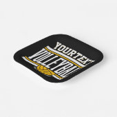 NAMEパーソナライズされたバレーボール選手スクールチーム ペーパープレート (傾斜あり)