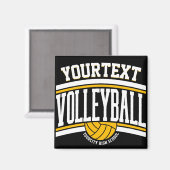 NAMEパーソナライズされたバレーボール選手スクールチーム マグネット (正面/裏面)