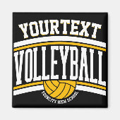 NAMEパーソナライズされたバレーボール選手スクールチーム マグネット (正面)