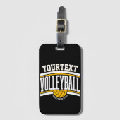 NAMEパーソナライズされたバレーボール選手スクールチーム ラゲッジタグ (正面縦)