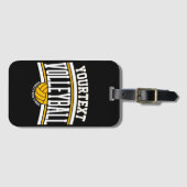 NAMEパーソナライズされたバレーボール選手スクールチーム ラゲッジタグ (正面横)