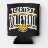 NAMEパーソナライズされたバレーボール選手スクールチーム 缶クーラー (正面)