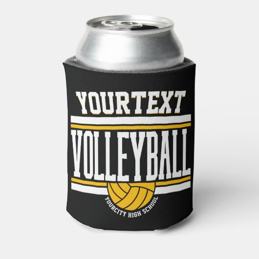 NAMEパーソナライズされたバレーボール選手スクールチーム 缶クーラー (缶裏面)