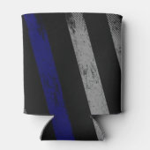 NAMEパーソナライズされた警察官の保安官の警察旗 缶クーラー (裏面)