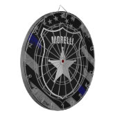 NAMEパーソナライズされた警察官の保安官警察旗 ダーツボード (正面左)