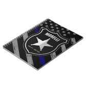 NAMEパーソナライズされた警察官の保安官警察旗 ノートブック (左側)