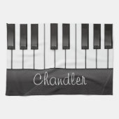 NAMEピアニストパーソナライズされたピアノ鍵音楽先生 キッチンタオル (横)