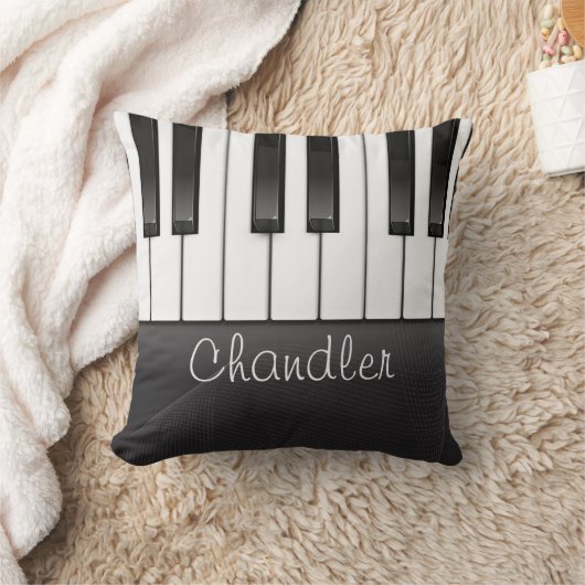 NAMEピアニストパーソナライズされたピアノ鍵音楽先生 クッション (ブランケット)