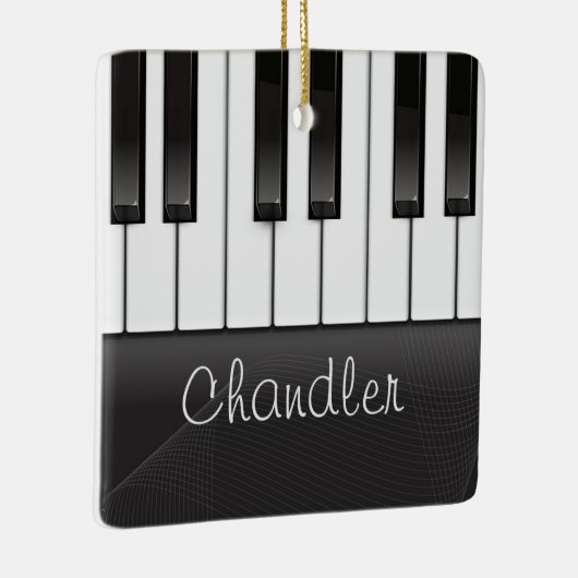 NAMEピアニストパーソナライズされたピアノ鍵音楽先生 セラミックオーナメント (右)