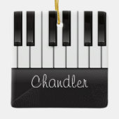 NAMEピアニストパーソナライズされたピアノ鍵音楽先生 セラミックオーナメント (正面)