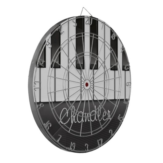 NAMEピアニストパーソナライズされたピアノ鍵音楽先生 ダーツボード (正面左)