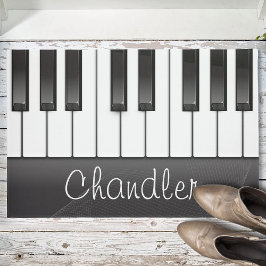 NAMEピアニストパーソナライズされたピアノ鍵音楽先生 ドアマット