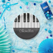 NAMEピアニストパーソナライズされたピアノ鍵音楽先生 ペーパープレート (パーティー)