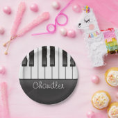 NAMEピアニストパーソナライズされたピアノ鍵音楽先生 ペーパープレート (パーティー)