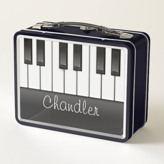 NAMEピアニストパーソナライズされたピアノ鍵音楽先生 メタルランチボックス (裏面)