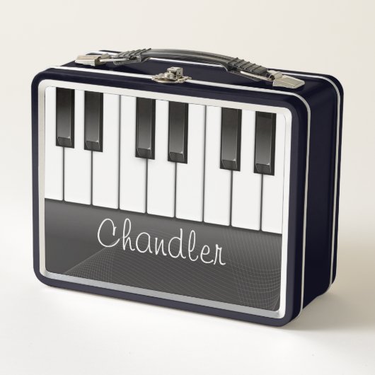 NAMEピアニストパーソナライズされたピアノ鍵音楽先生 メタルランチボックス (正面)