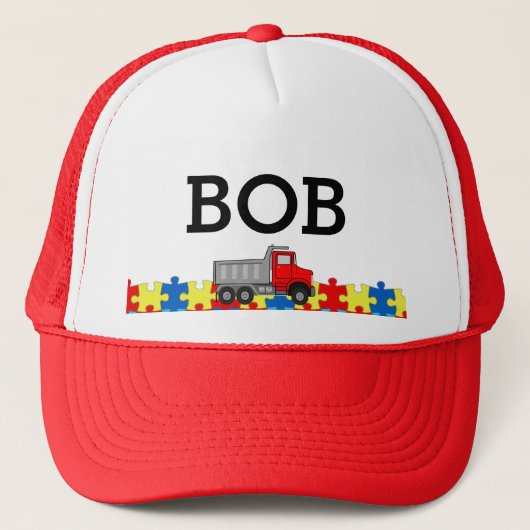 NAMEベースボールキャップ付き自閉症成人帽子 キャップ (正面)