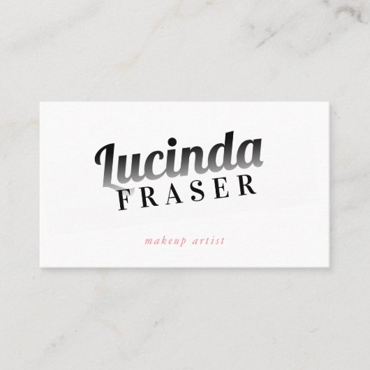 NAME はっきりした FADEレトロ黒コーラルピミニマルンク 名刺 (正面)