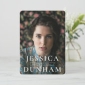 Name はっきりした Serifの卒業招待状 案内状 (スタンド正面)