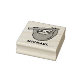 Name パーソナライズされた Cute Sloth on a Branch ラバースタンプ (スタンプ)