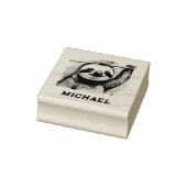 Name パーソナライズされた Cute Sloth on a Branch ラバースタンプ (スタンプ)