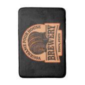 NAME パーソナライズされた Old Oak Barrel Beer Keg Brewery バスマット (正面縦)