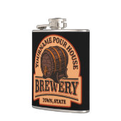 NAME パーソナライズされた Old Oak Barrel Beer Keg Brewery フラスク (左)