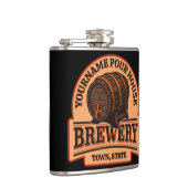 NAME パーソナライズされた Old Oak Barrel Beer Keg Brewery フラスク (右)
