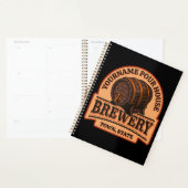 NAME パーソナライズされた Old Oak Barrel Beer Keg Brewery プランナー手帳 (ディスプレー)